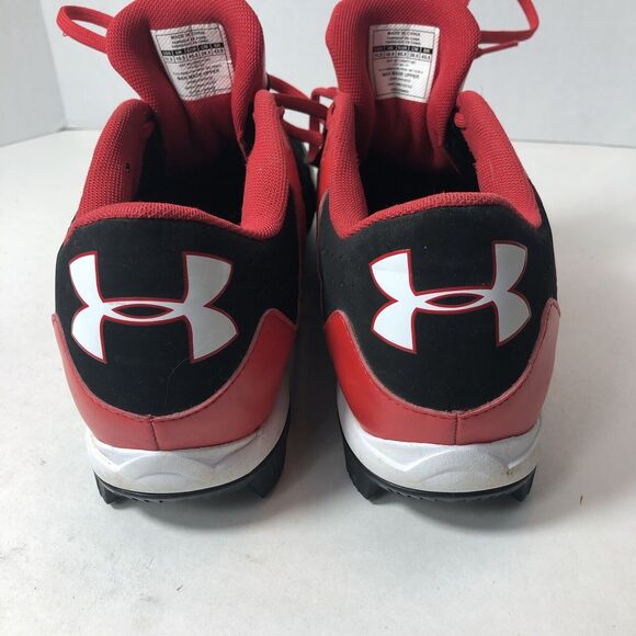 Under Armour UA Baseball Cleats Mens Size 11.5 Leadoff 1250077 - 061 Red Black C - Picture 8 of 11